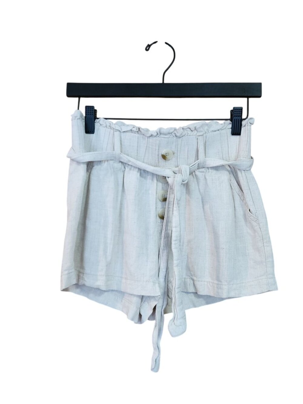 Rewash Pull On  Linen Blend Shorts Oatmeal color Womens size S